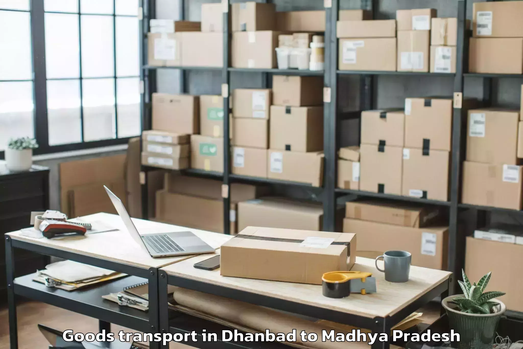 Dhanbad to Barwaha Goods Transport Booking